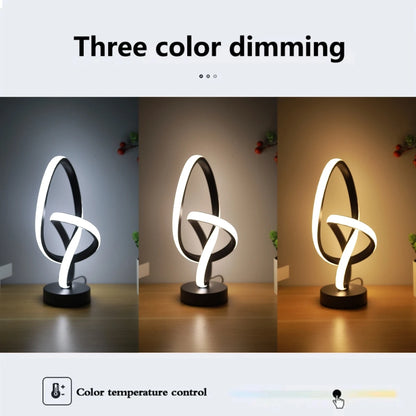 Creative LED desk lamp with USB 3 color adjustable
