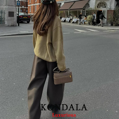 Chic Wide Leg Pants Office Lady Streetwear Pants
