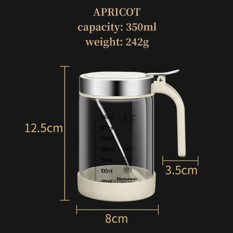 1pc Spices Glass Seasoning Jar with Spoon Sugar