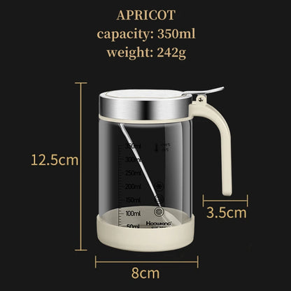 1pc Spices Glass Seasoning Jar with Spoon Sugar
