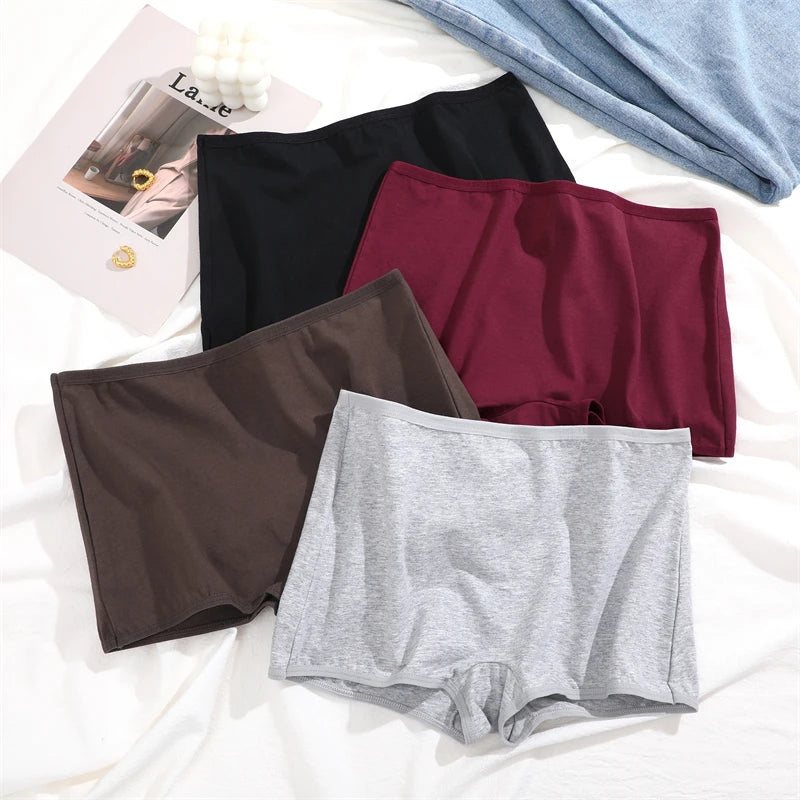 4PCS Cotton Seamless Sports Boxers Underwear  Briefs Cozy Lingerie XS-XL