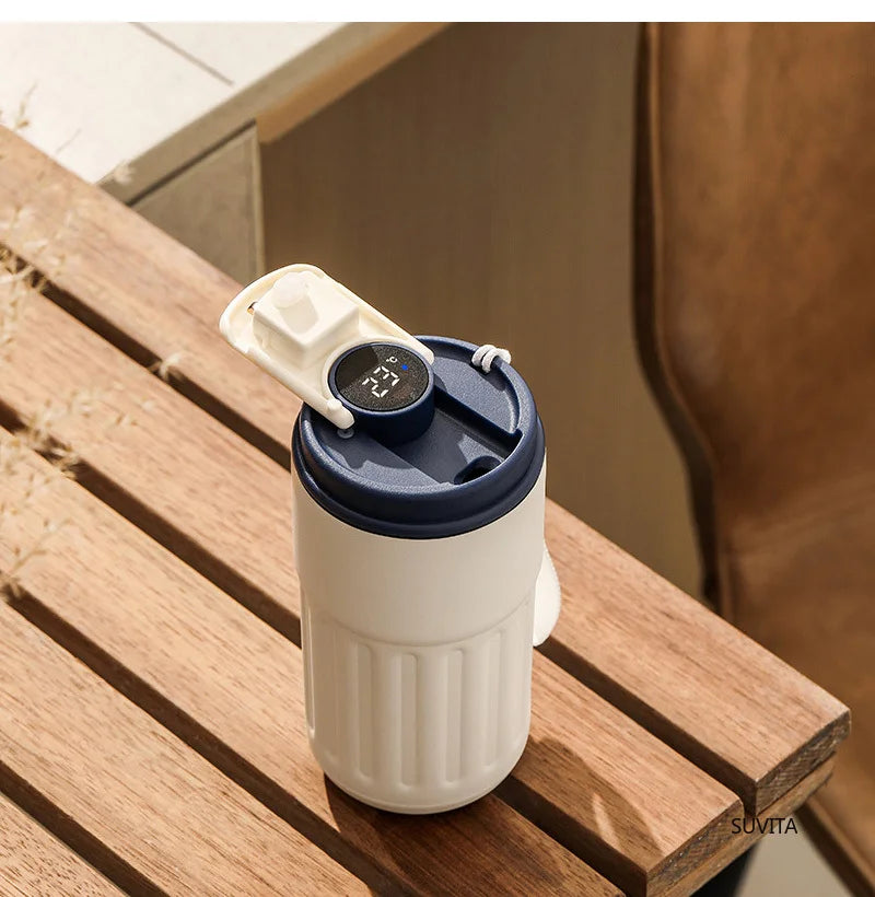 450ML Thermos Water Bottle Smart Display Temperature Stainless Steel Mug