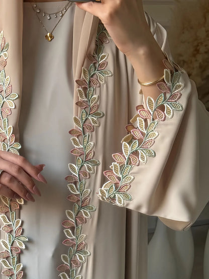 Elegant Beige Abaya Islamic Modest Fashion