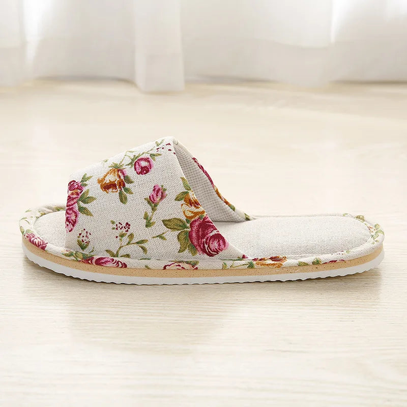 Four Season Linen Home Slippers