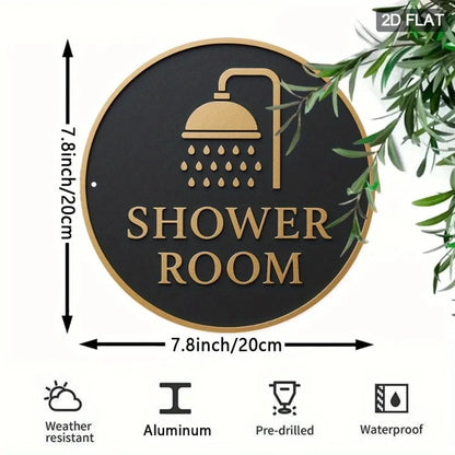 Golden Shower Head Sign  Bathroom Decor