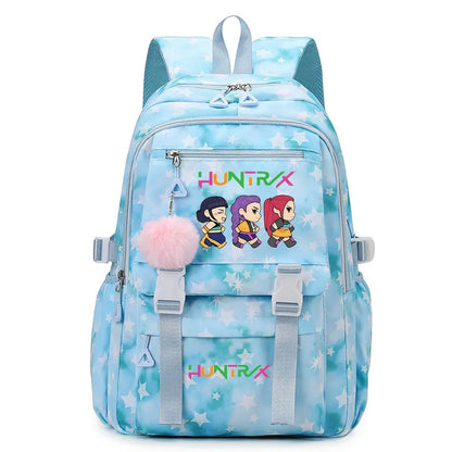 KPop Demon Hunters Print Student Backpack Large Capacity Schoolbag