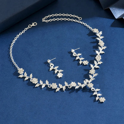 Flower Necklace Jewelry Set