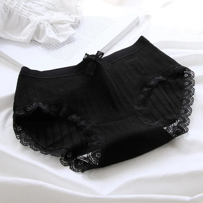 Cotton Sexy Black Underwear Lingerie Set