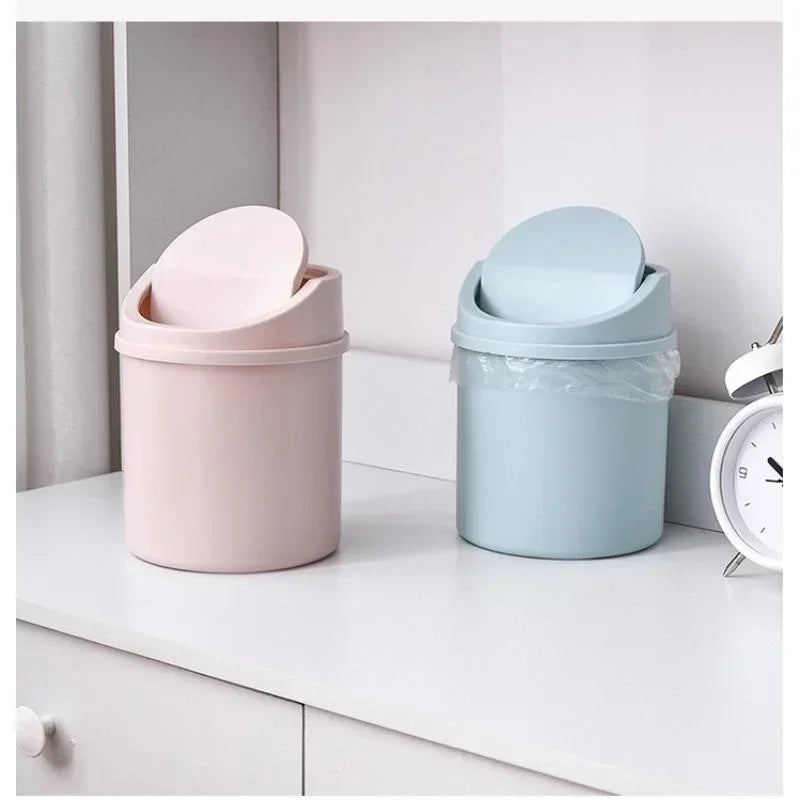 Mini Desktop Bin Small Trash Can Tube