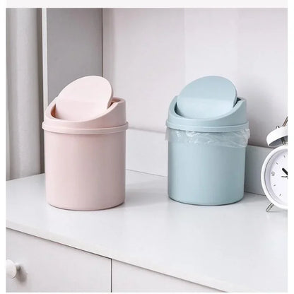Mini Desktop Bin Small Trash Can Tube