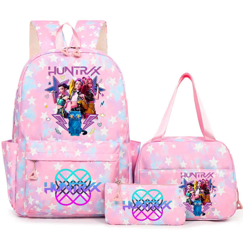 3Pcs/Set KPop Demon Hunter School Bags