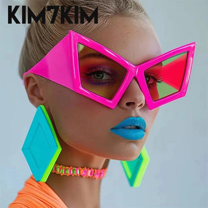 Oversized Cat Eye Big Frame Vintage Sunglasses