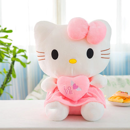 Sanrio Kitty Plush Toys Pillow 25cm Kawaii Anime KT Cat Plush Doll