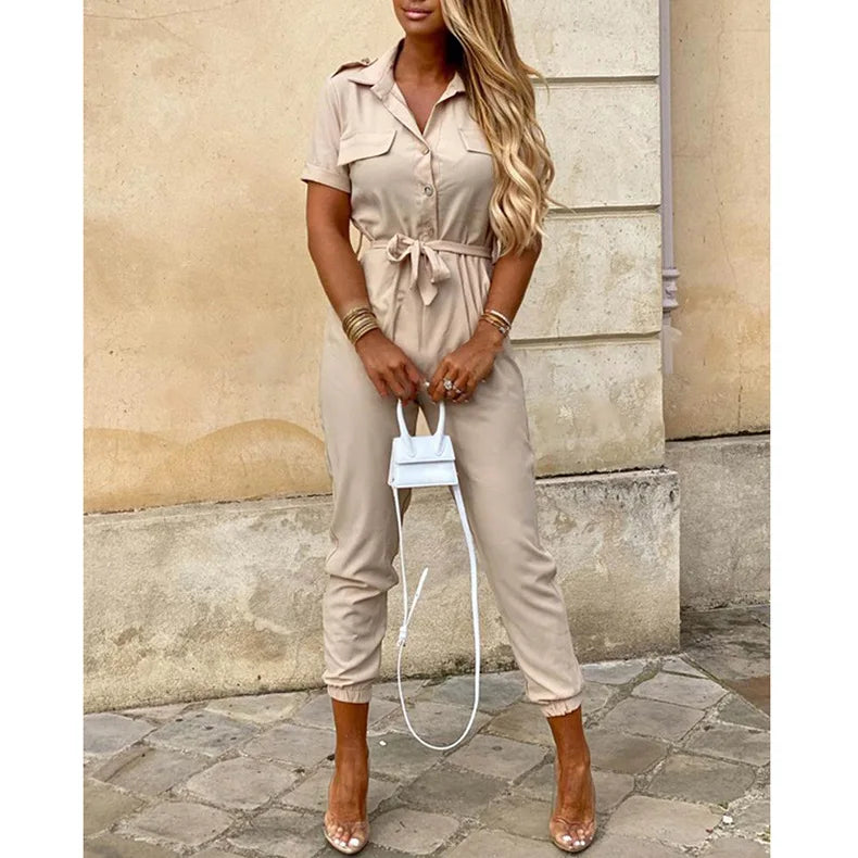 Casual Slim Fit Jumpsuit Pants