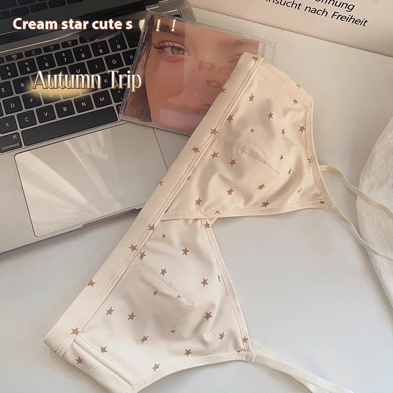 حمالة صدر ملابس داخلية رفيعة على شكل مثلث فرنسي مع صدر صغير