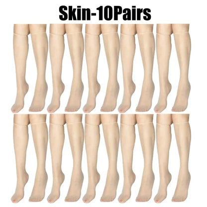Ultra-Thin Korean Style Invisible Thigh-High Socks