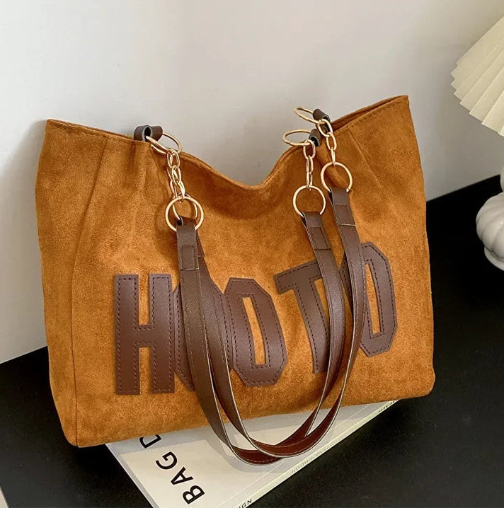 Letters Tote Canvas Campus Handbag Bolsa