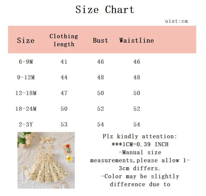 Baby girl Cute Little bee Ruffled Suspender Dress