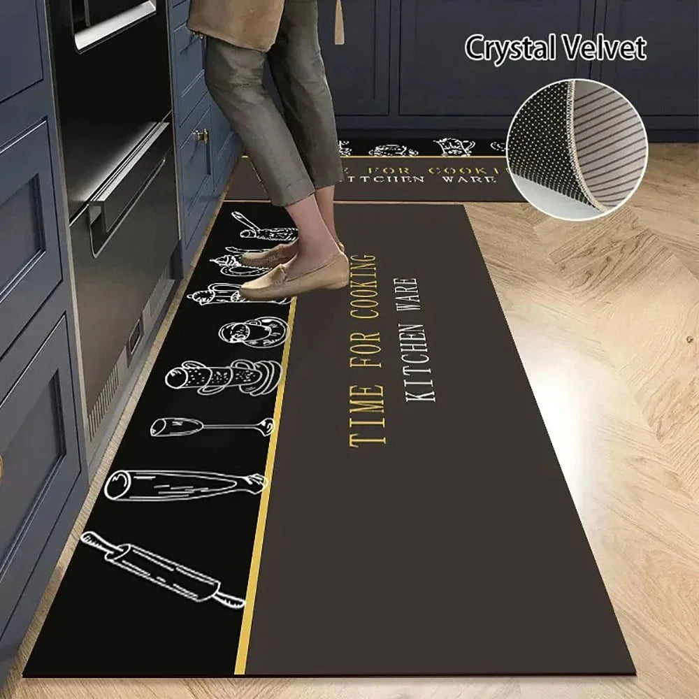 Non-slip Long Rugs Crystal Velvet Carpet