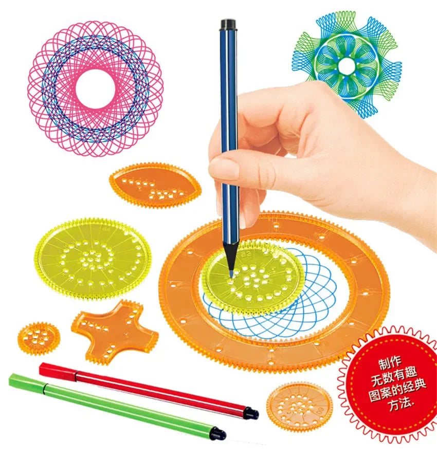 27Pcs Geometry Spirograph Drawing Stencil Painting Set