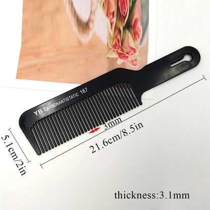 Black Flattop Hair Cutting Comb Hair Brush