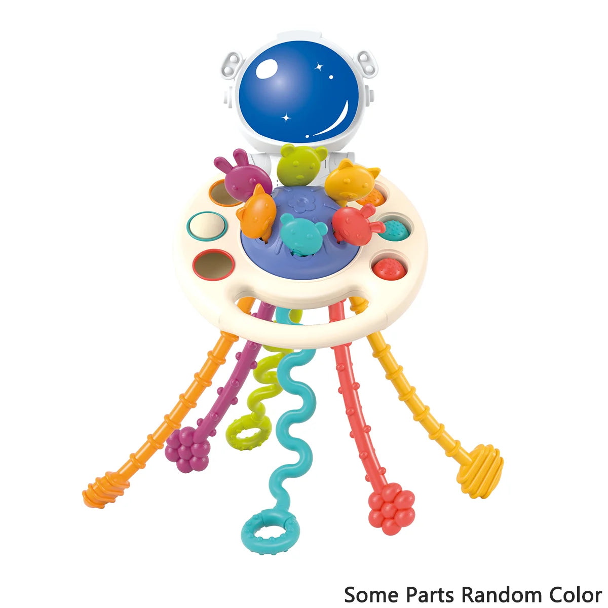 Activity Development Pull String Silicone Teething Rattle Educational Learning Toy