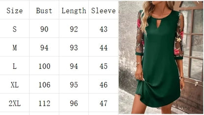 Luxury Mid Sleeve Mini Skirt Dress