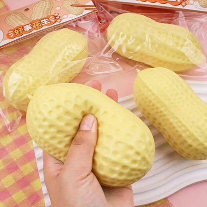 Simulated Peanut Squishy Pinch Toy Soft Stress-Relieving