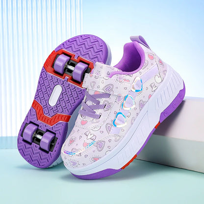 Skateboard Shoes Walking Rolling Dual-Use Sneakers