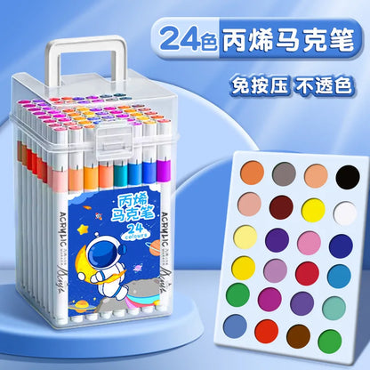 24/36/48/80/120 color acrylic marker pen waterproof stackable