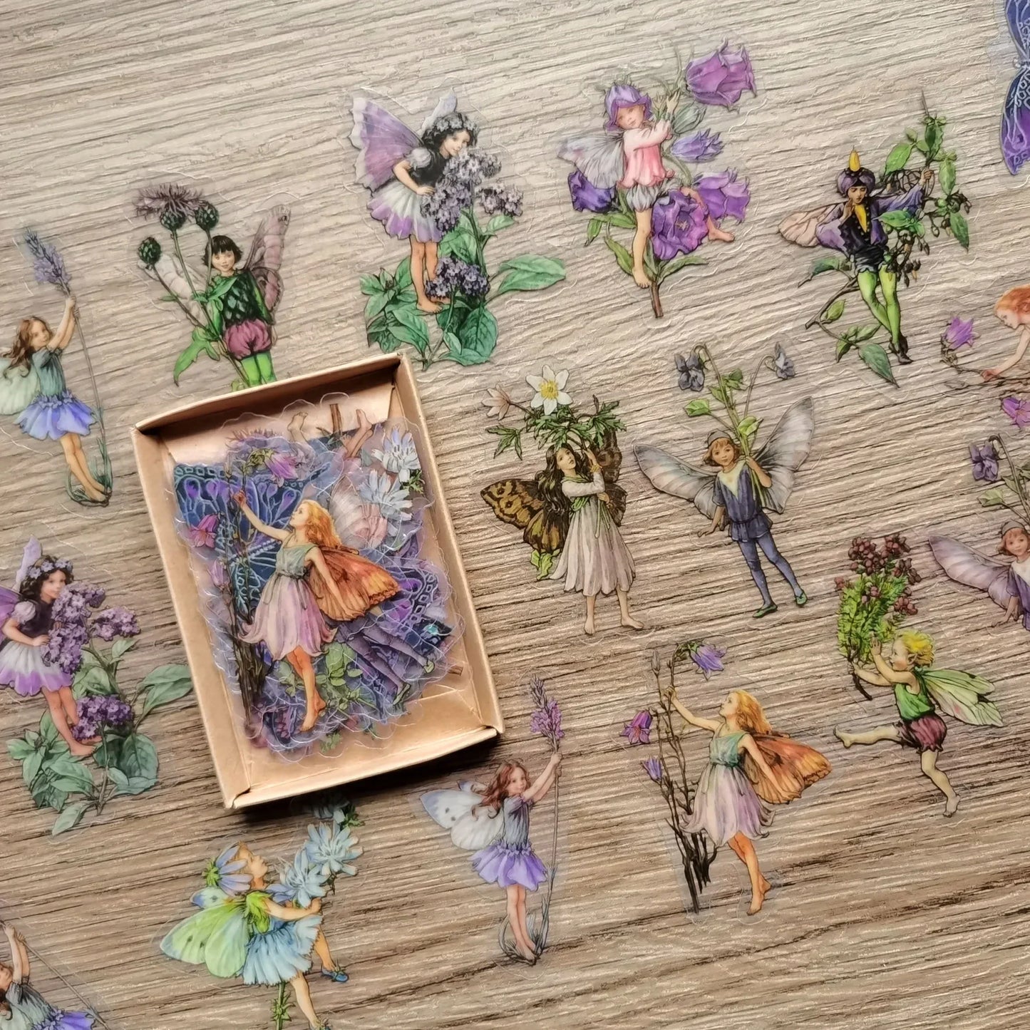 45Pcs/Box Waterproof PET Fairy Butterfly Stickers