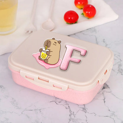 Capybara Pink Lunch Box Kawaii Portable Bento Box