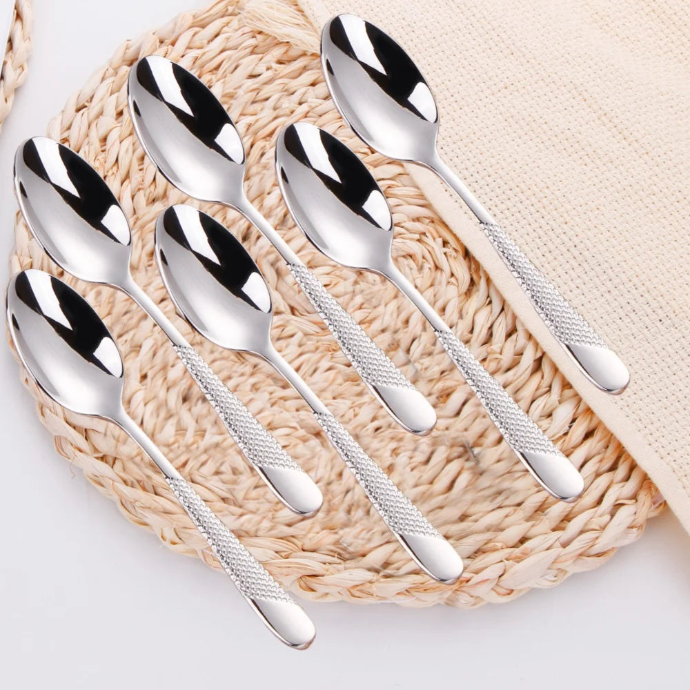 7.95"Luxury Gold Plated Dinner Spoon Set