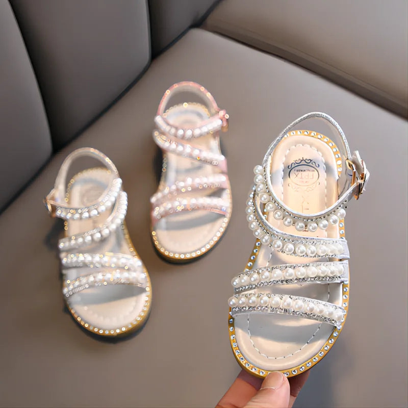 Bling Rhinestone Little Big Girl's Sandals
