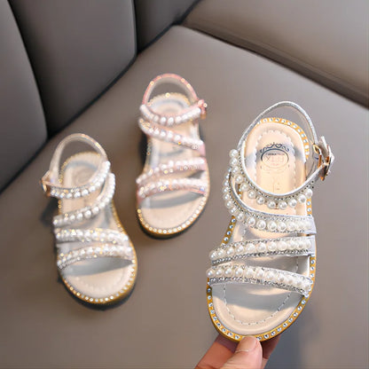 Bling Rhinestone Little Big Girl's Sandals