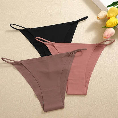 Sexy Low Rise Briefs Ice Silk Lingerie