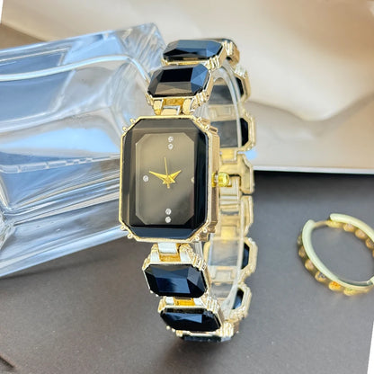 Rhinestone chain rectangular color case rhinesto watch