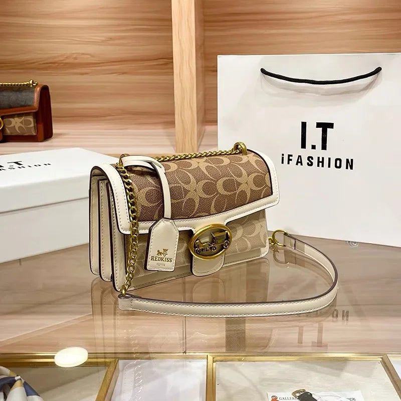 luxury contrast single shoulder underarm bag