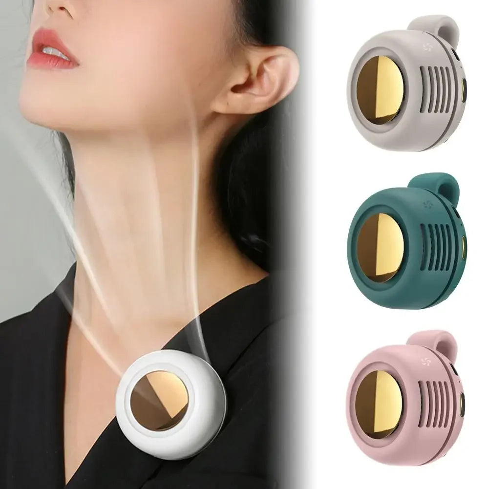 Portable Silent Fan Mini USB Rechargeable Bladeless Electric Clip-on Fan