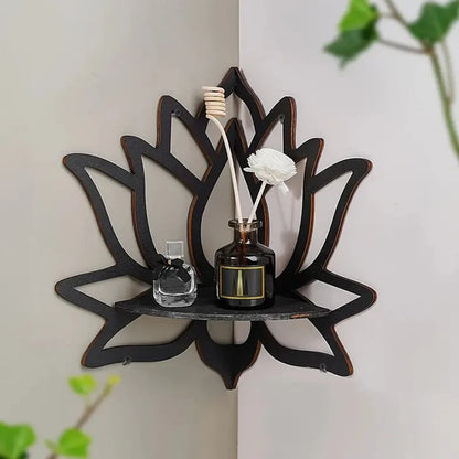 Wooden Lotus Hollow Rack Aromatherapy