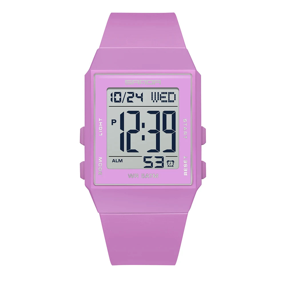 Sports Silicone Strap 3ATM Waterproof Time Display Digital Watch