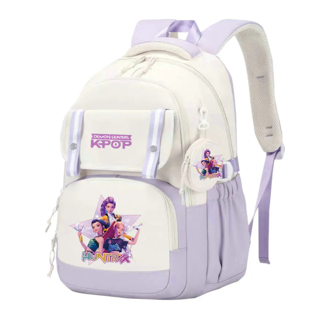 KPop Demon Hunters School Bag Backpack Zipper Bookbag
