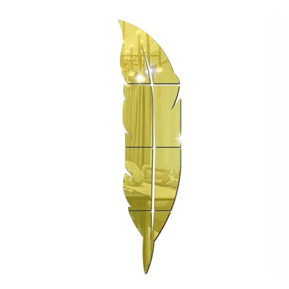 3D Dancing Feathers Mirror Wall Stickers