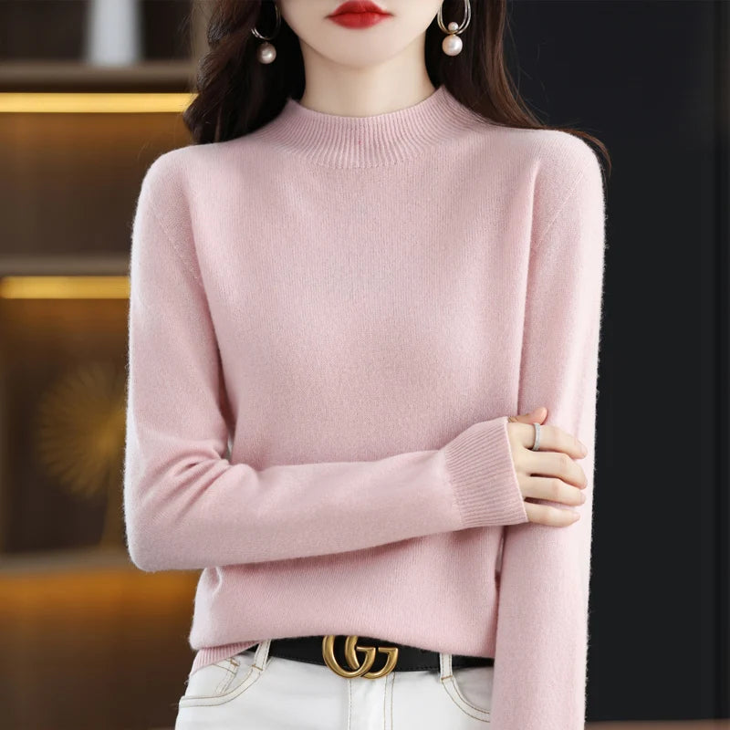 Wool Half-neck Cashmere Sweater
