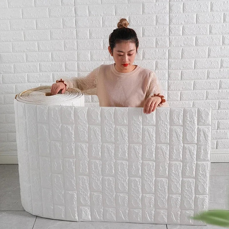 70cm*1m  3D Brick Pattern Wallpaper DIY Waterproof