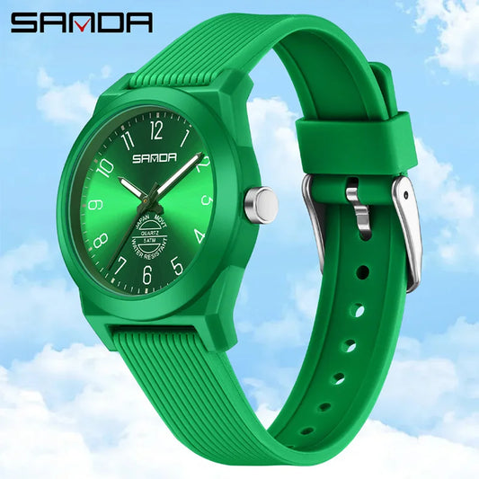 Quartz Electronic Silicone Strap Leisure Sports Waterproof Watch