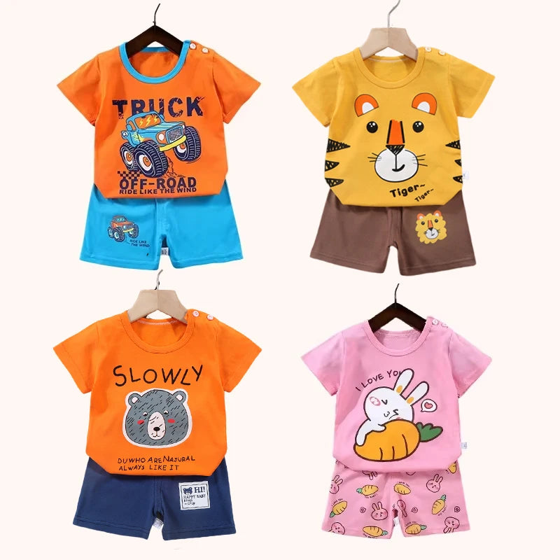 Children Boys Girl T-shirt Cotton Toddler Set
