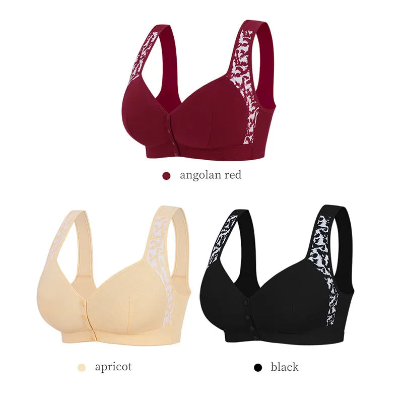 1XL-7XL Front Button Without Steel Rings Vest Style Lingerie Oversized Bras