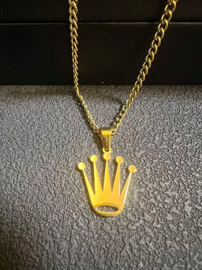 18K Gold Rope Chain Heart Pendant Necklace