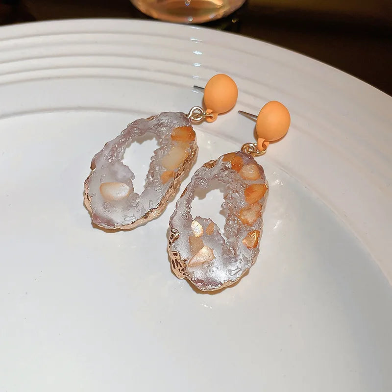 DANA Vintage Emerald Irregular Earrings